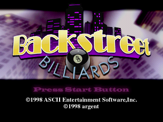 Backstreet Billiards back cover for Playstation